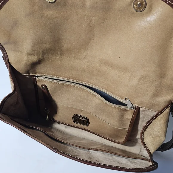 Vintage Brahmin Leather Satchel Bag - Picture 8 of 14